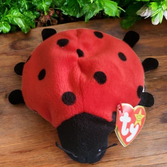 Vtg 93 TY Beanie Baby Lucky Ladybug 11 Spots Plush Toy RARE TAG ERRORS
